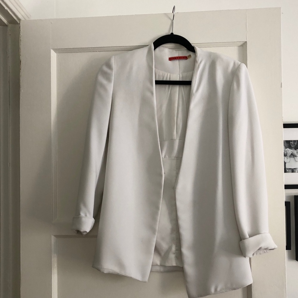 Alice + Olivia White Blazer